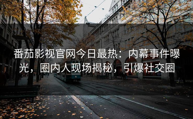 番茄影视官网今日最热：内幕事件曝光，圈内人现场揭秘，引爆社交圈