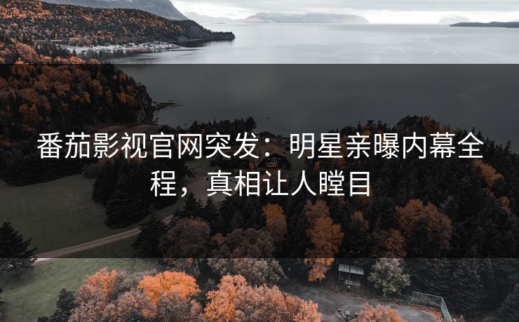 番茄影视官网突发：明星亲曝内幕全程，真相让人瞠目